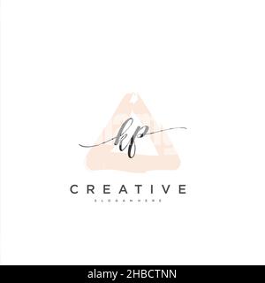 KP écriture initiale modèle géométrique minimaliste de logo art vectoriel, logo pour la beauté d'affaires, la mode, et d'autres art Illustration de Vecteur