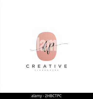 KP écriture initiale modèle géométrique minimaliste de logo art vectoriel, logo pour la beauté d'affaires, la mode, et d'autres art Illustration de Vecteur