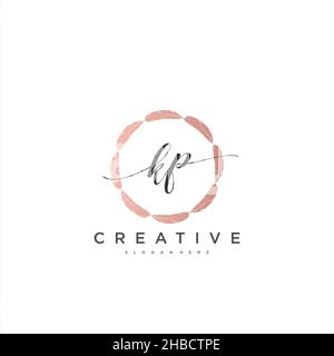 KP écriture initiale modèle géométrique minimaliste de logo art vectoriel, logo pour la beauté d'affaires, la mode, et d'autres art Illustration de Vecteur