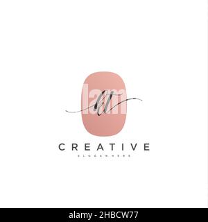 KT écriture initiale modèle géométrique minimaliste logo art vectoriel, logo pour la beauté d'affaires, la mode, et d'autres art Illustration de Vecteur