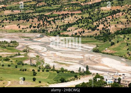 Mont Nemrut, fleuve Kahta, source d'eau de l'Euphrate, montagnes du Taurus, Kahta, Province d'Adıyaman, Turquie, Asie Banque D'Images