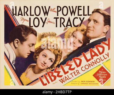 SPENCER TRACY, WILLIAM POWELL, MYRNA LOY ET JEAN HARLOW DANS LIBELED LADY (1936), DIRIGÉ PAR JACK CONWAY.Crédit: M.G.M./ Album Banque D'Images