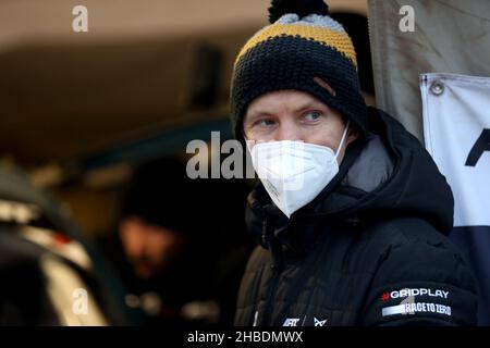 Le pilote de l'ABT Cupra XE Mattias Ekstrom pendant l'extrême à Bovington, Dorset.Date de la photo: Dimanche 19 décembre 2021. Banque D'Images