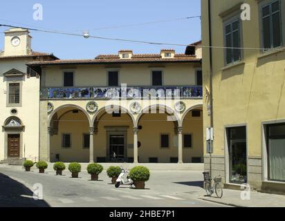 La ville de Pistoia en Toscane, Italie. l’Ospedale del Ceppo , l’hôpital Ceppo Banque D'Images