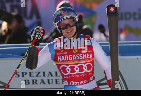 ODERMATT Marco (SUI) deuxième place lors de la coupe du monde de ski 2021 FIS - Slalom géant masculin, course de ski alpin à Alta Badia, Italie, décembre 19 2021 Banque D'Images