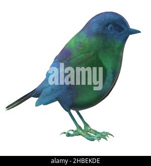 Statue de figurine bleu-vert à motif oiseau décoratif Illustration de Vecteur