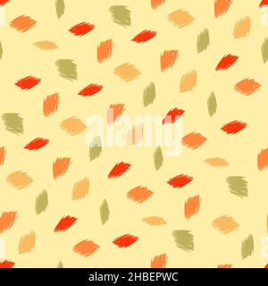 Abstrait sans couture coloré pinceau contour automne fond vectoriel Illustration de Vecteur