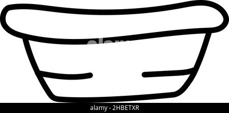 lavabo, bain. élément de style caniche dessiné à la main Illustration de Vecteur