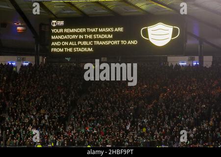 Glasgow, Royaume-Uni.20th décembre 2021.La finale de la coupe Premier Sports (connue auparavant sous le nom de coupe Scottish League) a été jouée à Hampden Park, Glasgow entre le FC Hibernian et le FC Celtic.Le match a été joué devant un maximum de 50 000 personnes.Crédit : Findlay/Alay Live News Banque D'Images