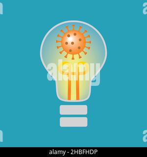 Solution et recherche sur le coronavirus.Illustration vectorielle.EPS10. Illustration de Vecteur