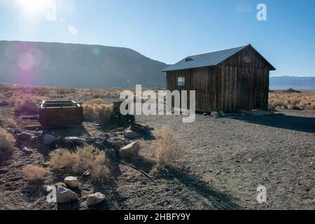 Ballarat est une ville fantôme à la périphérie du parc national de la Vallée de la mort, dans le désert de Mojave en Californie. Banque D'Images