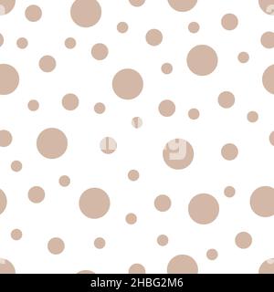 Motif sans couture.Fond blanc avec cercles bruns .Illustration vectorielle. Illustration de Vecteur