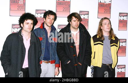 Les vaccins arrivent aux arrivées des NME Awards à la Brixton Academy de 02 à Londres Banque D'Images