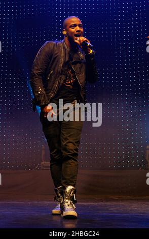 Jonathan 'JB' Gill de JLS se produit au Sunshine concert à Troxy, Londres Banque D'Images