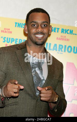 Richard Blackwood à la première d'Anuvahood à l'Empire Leicester Square, Londres. Banque D'Images