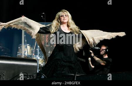 Stevie nicks se produit sur scène à Hard Rock Calling à Hyde Park, Londres Banque D'Images