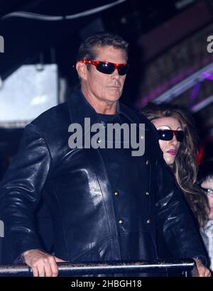 David Hasselhoff se produit à LA discothèque GAY Heaven de Londres. Banque D'Images