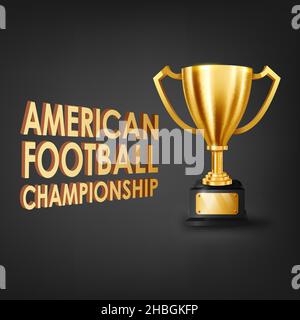 Championnat américain de football avec trophée d'or, Vector Illustration Illustration de Vecteur