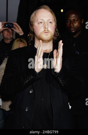 James McCartney participe au lancement du livre Food by Mary McCartney au Liberty's Store, dans le centre de Londres. Banque D'Images