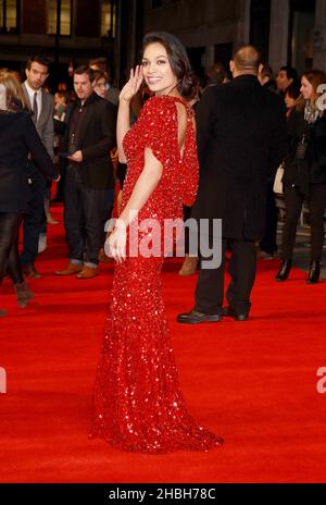 Rosario Dawson participe à la première mondiale de transe à l'Odeon de Leicester Square, Londres. Banque D'Images