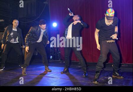 Sean Conion, Richie Neville, ABZ Love, Scott Robinson of Five Celebrate the Big Reunion et se produit au G-A-y Heaven à Londres. Banque D'Images