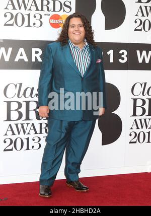 Jonathan arrive aux Classic Brit Awards 2013 avec Mastercard au Royal Albert Hall de Londres. Banque D'Images