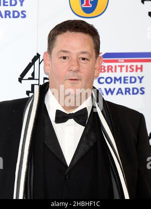 Johnny Vegas arrive aux British Comedy Awards aux Fountain Studios de Londres. Banque D'Images