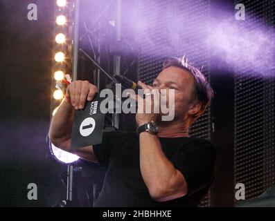 Pete Tong sur scène lors du festival du Big Weekend de la BBC radio 1 à Glasgow, en Écosse. Banque D'Images