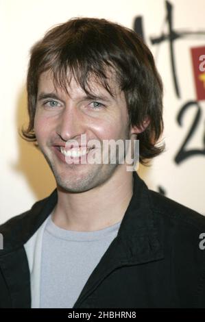 James Blunt dans la salle de presse des Brit Awards 2006 à Earls court, Londres. Banque D'Images