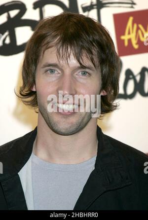 James Blunt dans la salle de presse des Brit Awards 2006 à Earls court, Londres. Banque D'Images