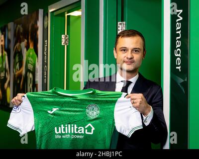 Document photo daté du 20/12/21 fourni par Alan Rennie de Shaun Maloney est dévoilé comme nouveau directeur Hibernian au Centre de formation Hibernian, Ormiston.Date de la photo : lundi 20 décembre 2021. Banque D'Images