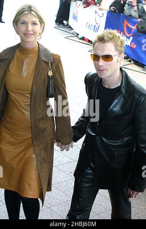 Ronan Keating et épouse Yvonne aux Capital FM Awards qui se tiennent à l'hôtel Royal Lancaster à Londres. Banque D'Images