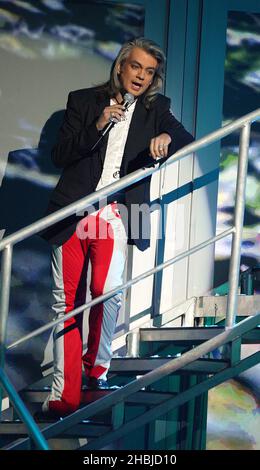 Philip Kirkorov, de Russie, se produit sur scène lors des World Music Awards 2004 au Thomas & Mack Center le 15 septembre 2004 à Las Vegas, Nevada. Banque D'Images