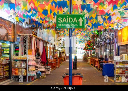 Restaurant dans le 'Feira Sao Cristovao'.La foire de Saint Christopher est un lieu célèbre et une attraction touristique qui présente le N du pays Banque D'Images