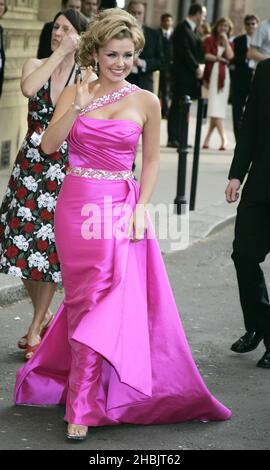 Katherine Jenkins arrivée. Banque D'Images