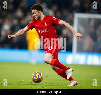 LONDRES, Angleterre - DÉCEMBRE 19 : le Diogo Jota de Liverpool en action pendant la Premier League entre Tottenham Hotspur et Liverpool à Tottenham Hotspur sta Banque D'Images