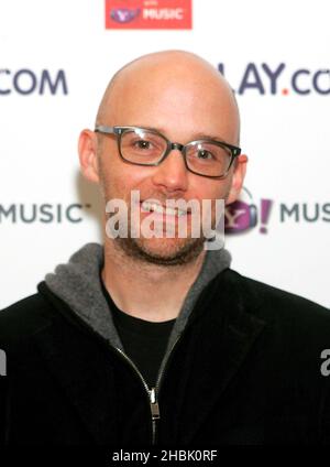 Moby dans la salle de presse des Q Awards 2006 à l'hôtel Grosvenor House, Londres, le 30 octobre 2006. Divertissement Banque D'Images