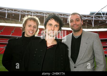 Muse est l'un des premiers groupes à annoncer une date de concert au nouveau stade de Wembley, lors d'une conférence de presse au stade de Wembley à Londres le 4 décembre 2006. Le concert aura lieu le 16 juin 2007. Divertissement Banque D'Images