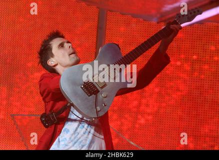 Muse en concert au stade Wembley à Londres. Banque D'Images