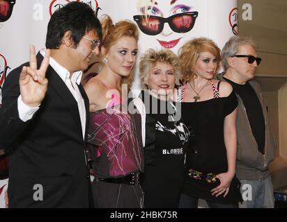 Désespérément à la recherche de Susan Photocall avec Deborah Harry et Chris Stein de Blondie dont les chansons sont dans le spectacle, au Théâtre Novello, Londres. Banque D'Images