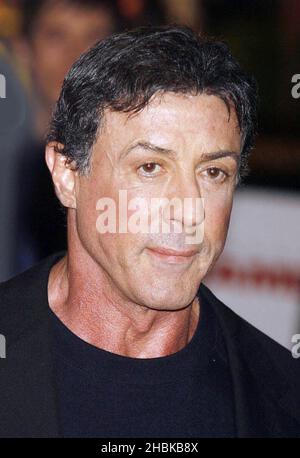 Sylvester Stallone arrive pour la première de Rambo au Royaume-Uni au vue West End, Londres Banque D'Images