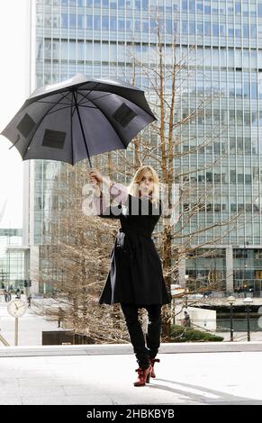 Fearne Cotton lance la charité World Vision, 24 heures de famine à Canary Wharf. Banque D'Images