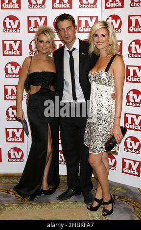 (De gauche à droite) Carley Stenson, Ashley Taylor Dawson et Sarah Jayne Dunn arrivent pour les prix TV Quick et TV Choice Awards 2008, au Dorchester, Park Lane, Londres. Banque D'Images