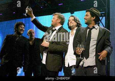 Elbow, Mercury Music Prize 2008 aux Mercury Music Awards au Grosvenor House Hotel, Londres. Banque D'Images