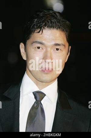 Rick Yune arrive pour la première mondiale de 'Quantum of Solace' à l'Odeon Leicester Square, WC2. Banque D'Images