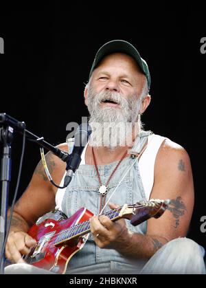 Sassaick Steve se produit sur scène le deuxième jour du Hard Rock Calling Festival à Hyde Park, Londres Banque D'Images