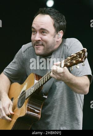 Dave Matthews et le Dave Matthews Band se réalisent à Hard Rock Calling, le troisième jour du festival à Hyde Park, Londres. Banque D'Images