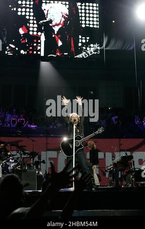 Jon bon Jovi se produit avec bon Jovi à la 02 Arena, Londres Banque D'Images