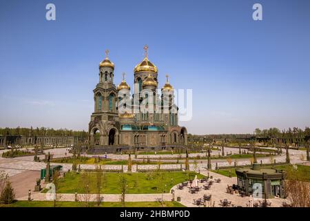 Cathédrale de la Résurrection du Christ dans le parc Patriot, temple principal des forces armées de Russie, région de Moscou Banque D'Images