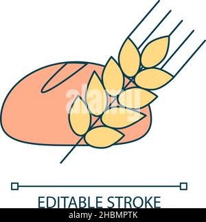 Icône de couleur RVB du pain et de la pointe Illustration de Vecteur